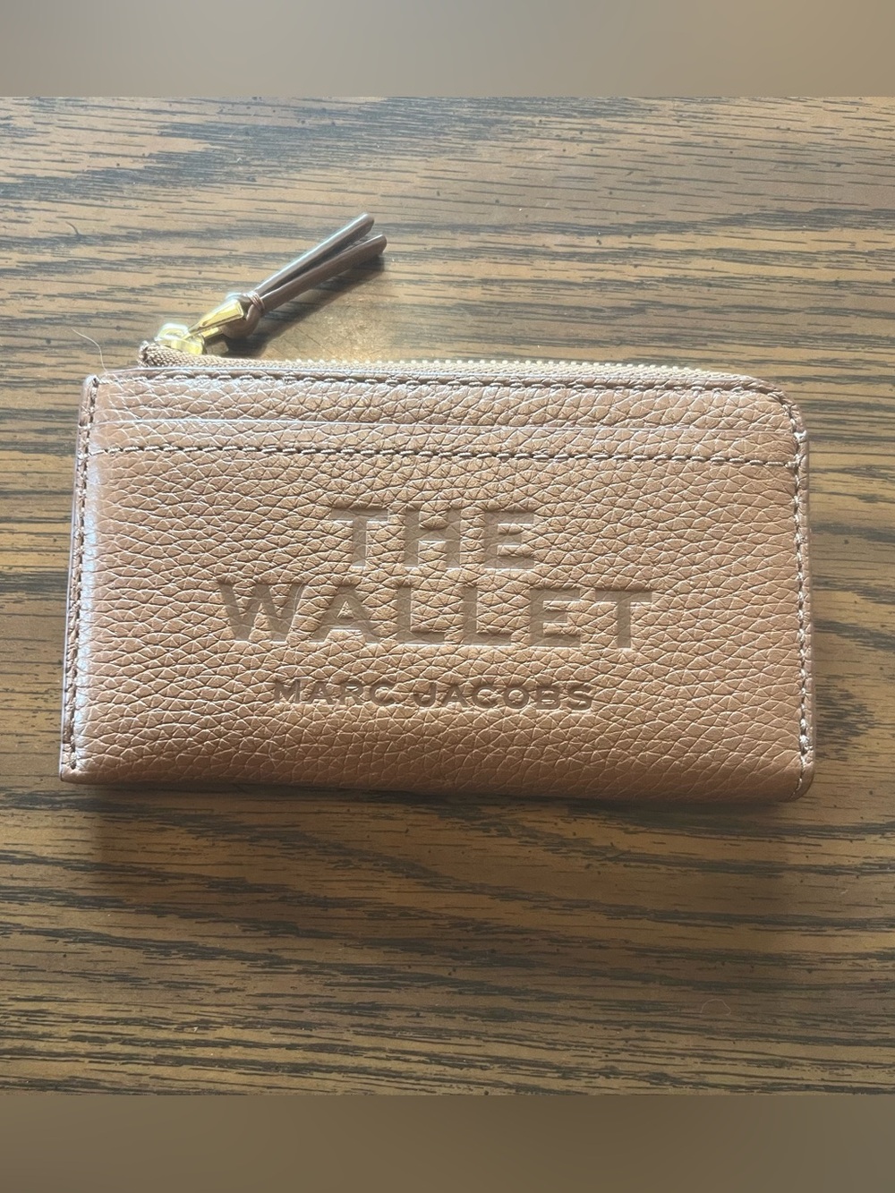 Marc Jacobs "The Wallet" Zip Card Case in Rose Gold